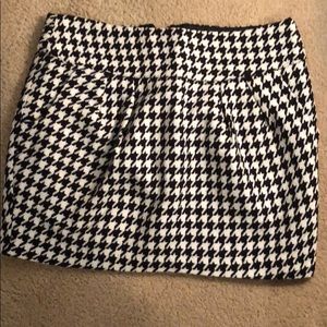 Black and White Check Skirt